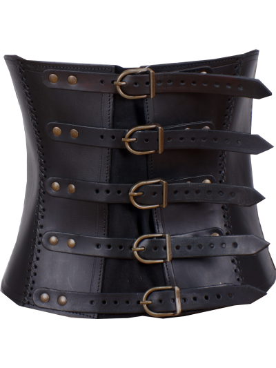 Trollfelsen Ledermieder Unterbrust Schwarz